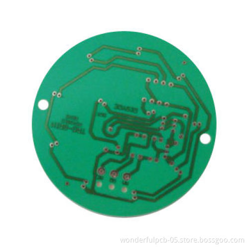 1 Layer Single-sided Round PCB Made of CEM-3 with HASL Finish, 1oz Copper and Green Mask